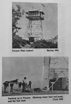 Photo of Pinyon Peak Lookout Site, 1988