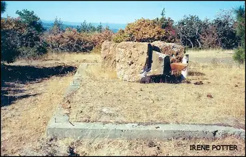 Old foundation and tower leg bases 9/28/2003