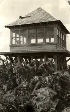 Photo of Hayden Hill Lookout (now at the Big Valley Museum)