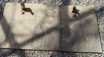 Prevent Forest Fires Concrete Block