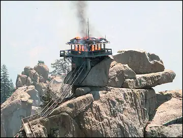 Lookout after fire of July 28, 2011