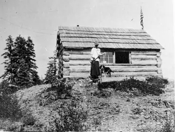 Eddy Gulch Lookout and Hallie Daggett - 1913