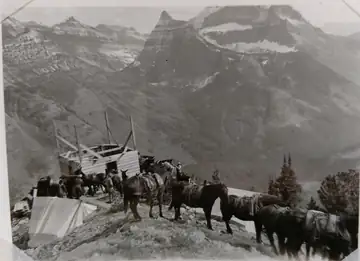 Porcupine Ridge under construction in 1939. National Park Service