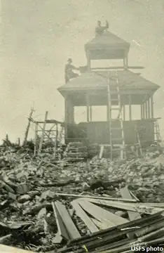 White Mountain Lookout- under construction 1922