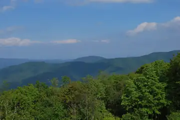 View from High Knob Lookout in June 2009
