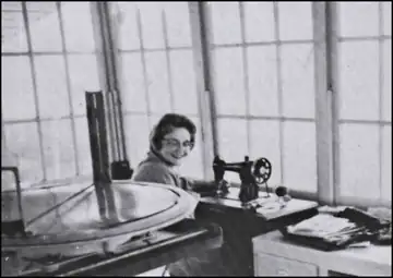 Mary Helen Edgar at her Singer in Summer 1963 atop Paulina Peak