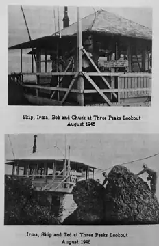 Reaves family during a visit to Three Peaks Lookout