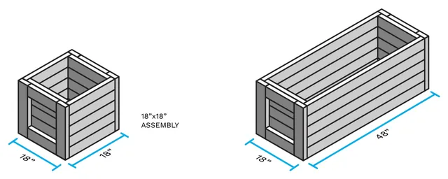 18" Planter Box, assembled