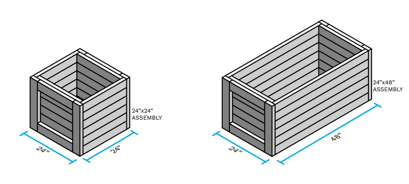 24" Planter Box, assembled